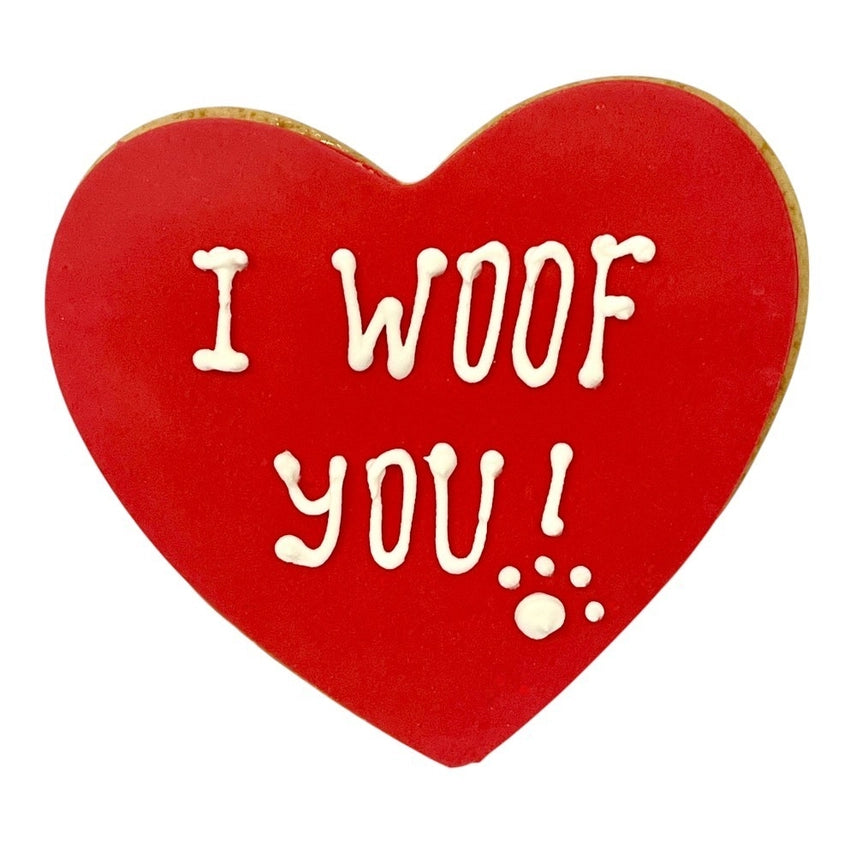 I Woof You 81g - Dekorerad Mördegskaka för Hund