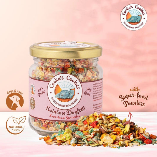 Rainbow Dogfetti - Superfoodströssel för Hundmat och Fest