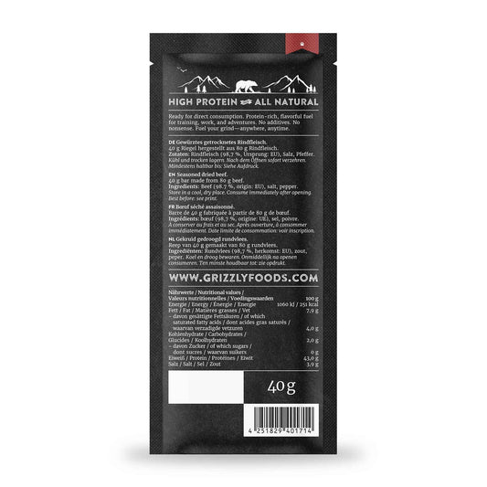 Carnivore Proteinstång Nötkött – 40 g