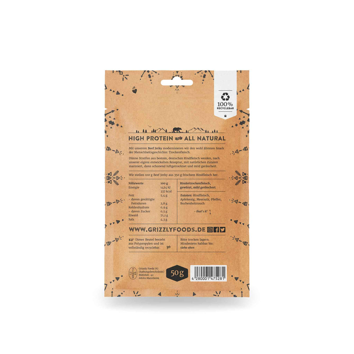 Beef Jerky Original Nötkött – 50 g
