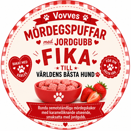 Fika med mördegspuffar jordgubbssmak 70 g