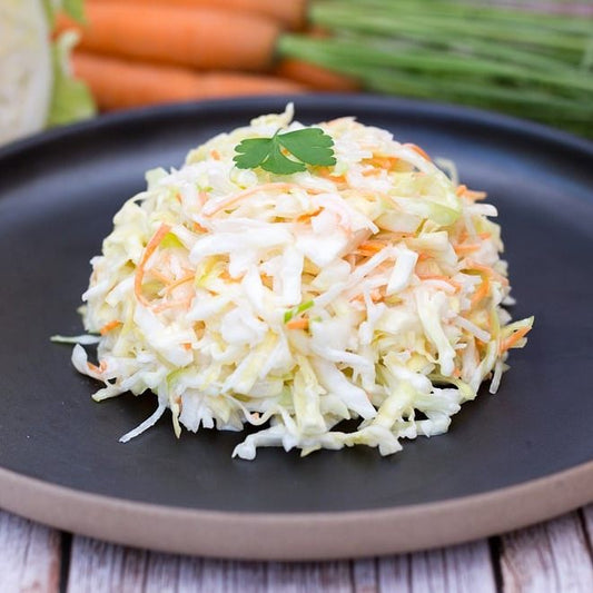 Snabb coleslaw med torkade grönsaker