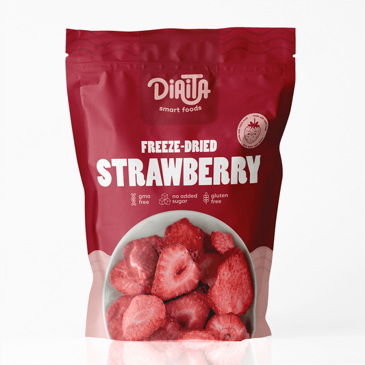 Frystorkade Jordgubbar | 100% Naturliga – Snackspåse 22g