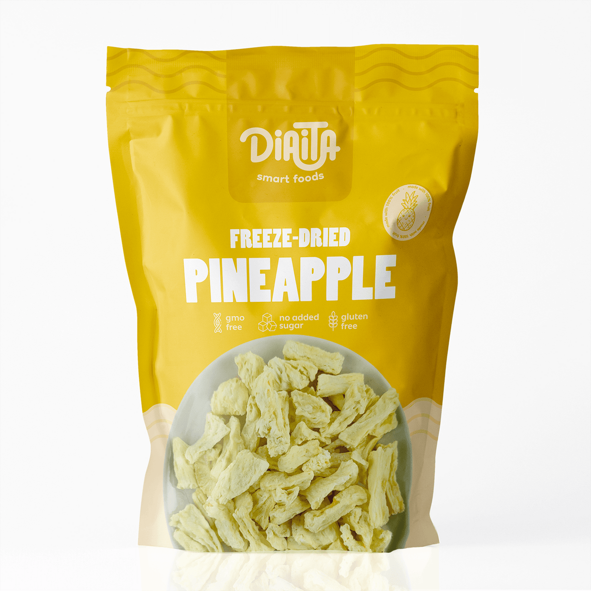 Frystorkad Ananas | 100% Naturlig – Snackspåse 29g