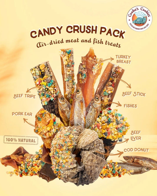 Candy Crush Paket - Lufttorkade hundgodisar med dogfetti 200 g