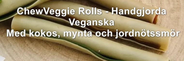 ChewVeggie Rolls – Handgjorda Vegetariska Tuggpinnar för Hundar 110 g
