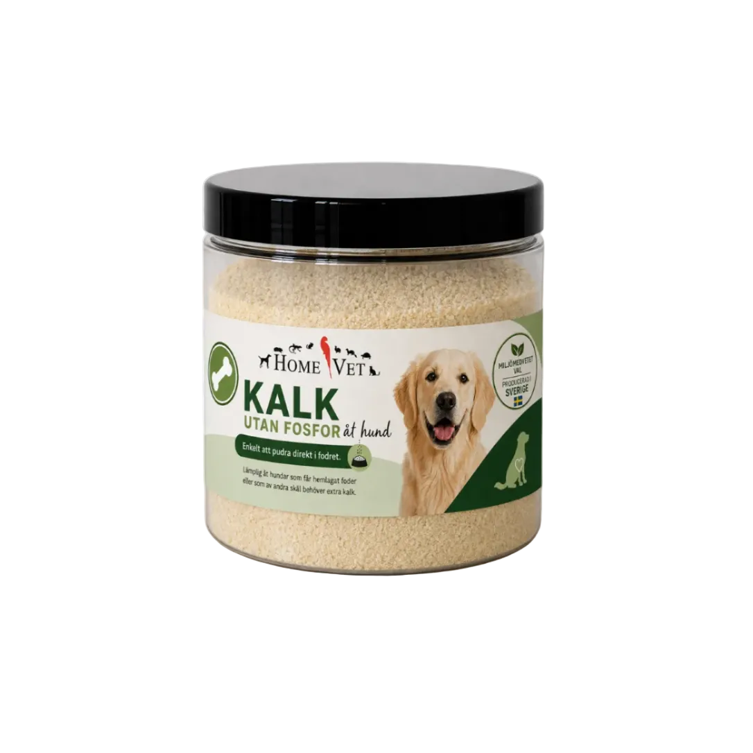 Kalk utan fosfor åt hund