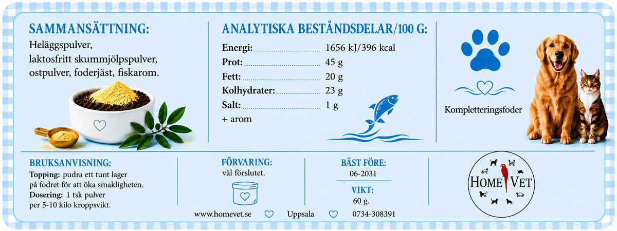 MiddagsTopping Fisksmak för hund 60 g