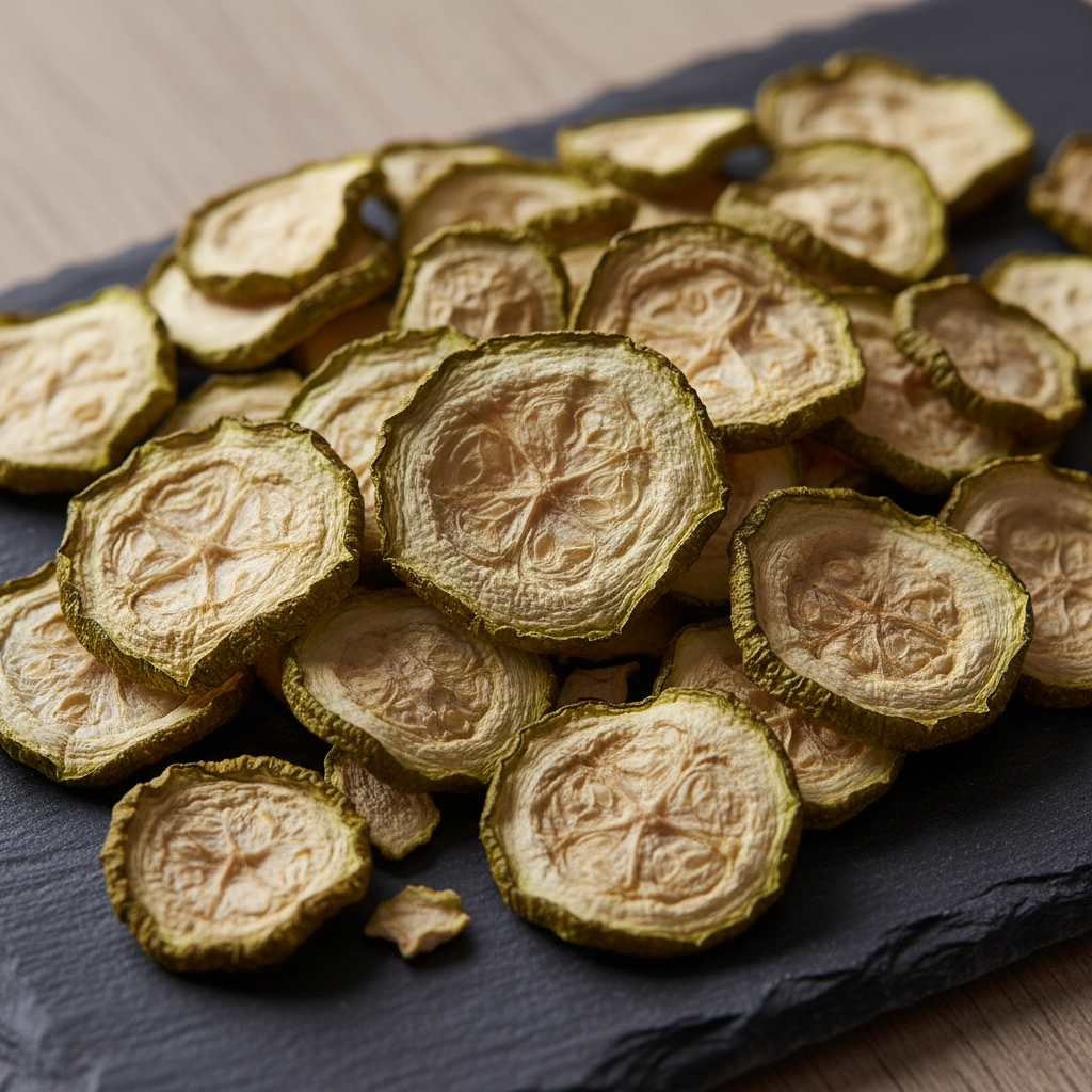 Torkad zucchini närbild