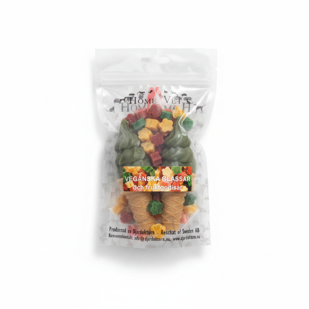 Veganska Glassar med Fruktgodisar – Hundgodis 150 g